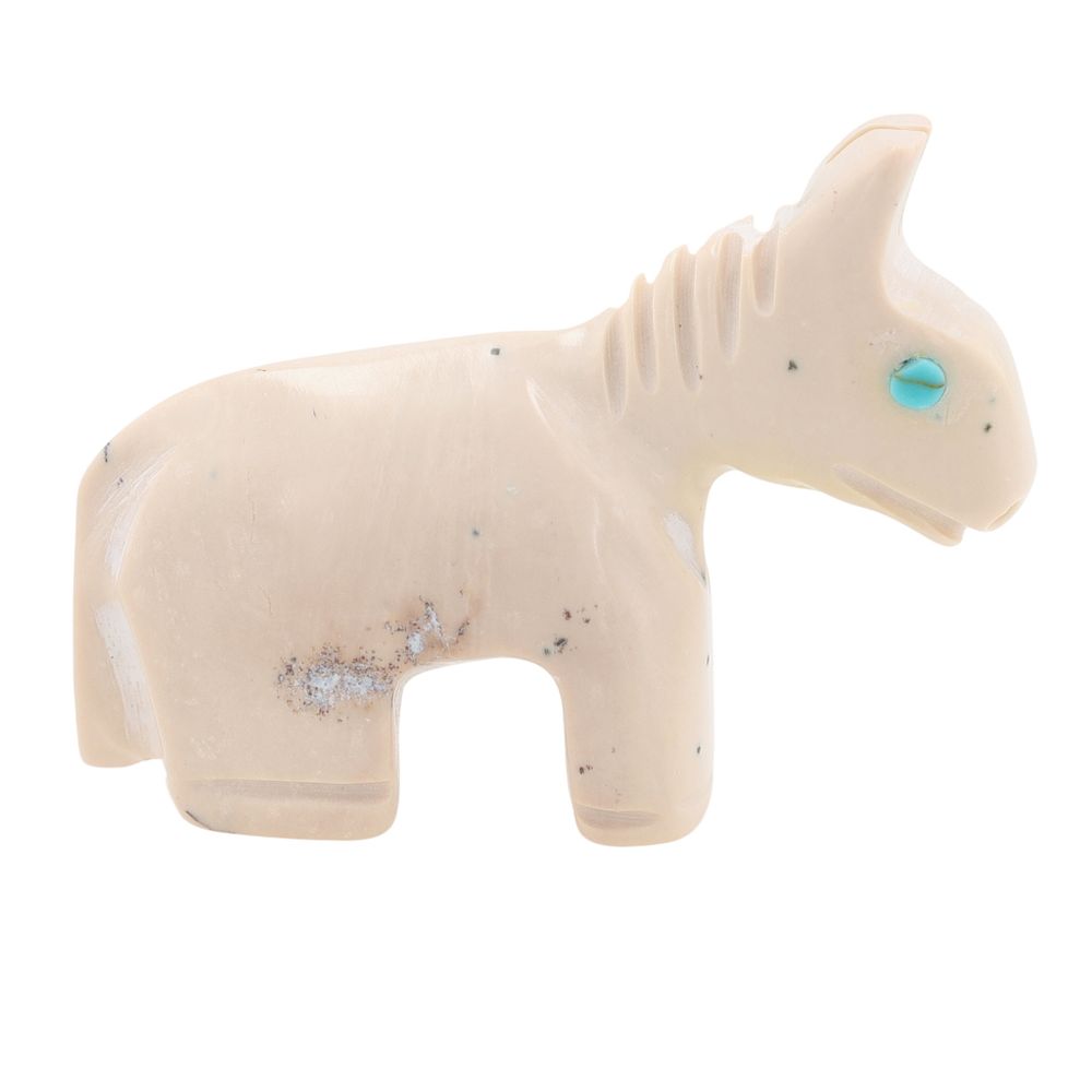 Lot 387: Gilbert Lonjose Zuni Fish Rock Horse Fetish Carving