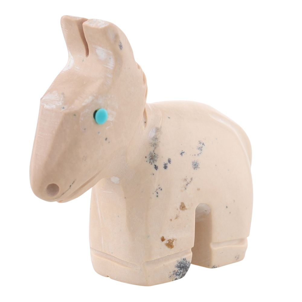 Lot 397: Gilbert Lonjose Zuni Fish Rock Horse Fetish Carving