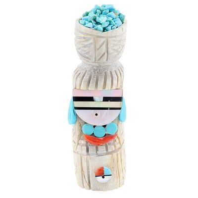 Amory Cellicion Zuni Multi-Stone Corn Maiden Fetish Carving. Amory Cellicion Zuni Inlaid 