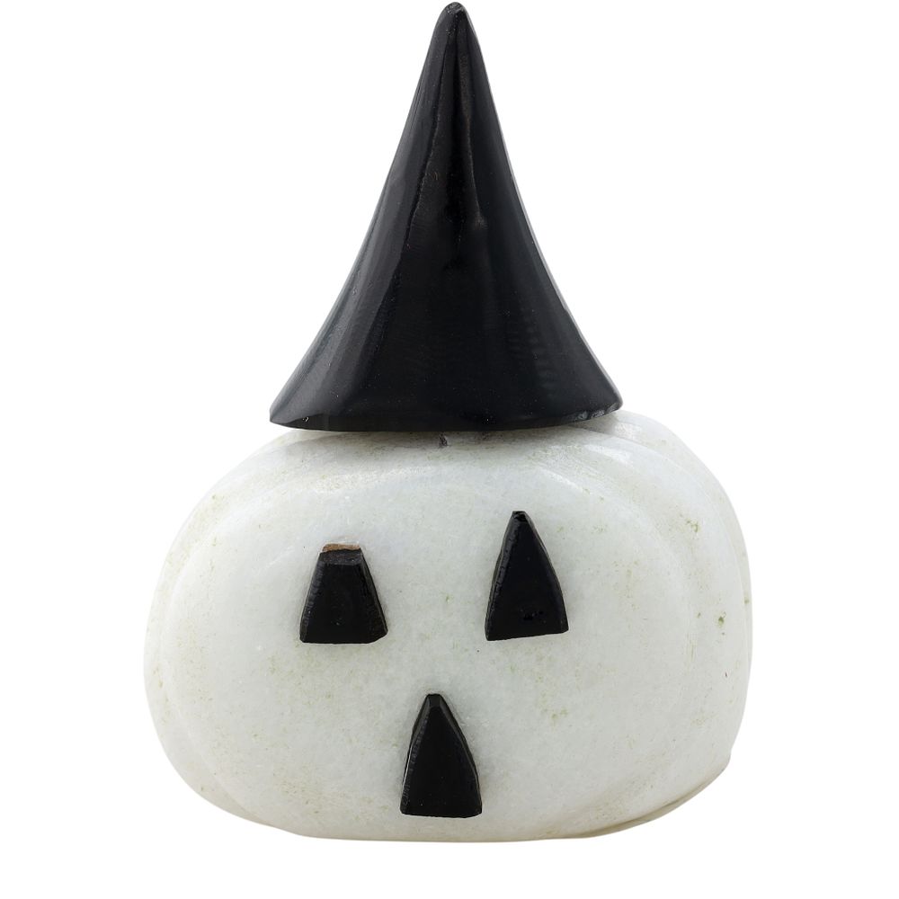 Lot 413: Richardson's Trading Post: Mike Tucson Zuni Marble Jack-O'-Lantern Fetish Carving