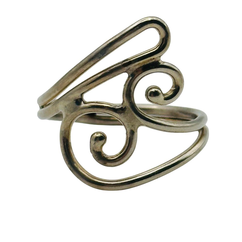 Lot 4: Sterling Decorative Swirl Ring Sz 7