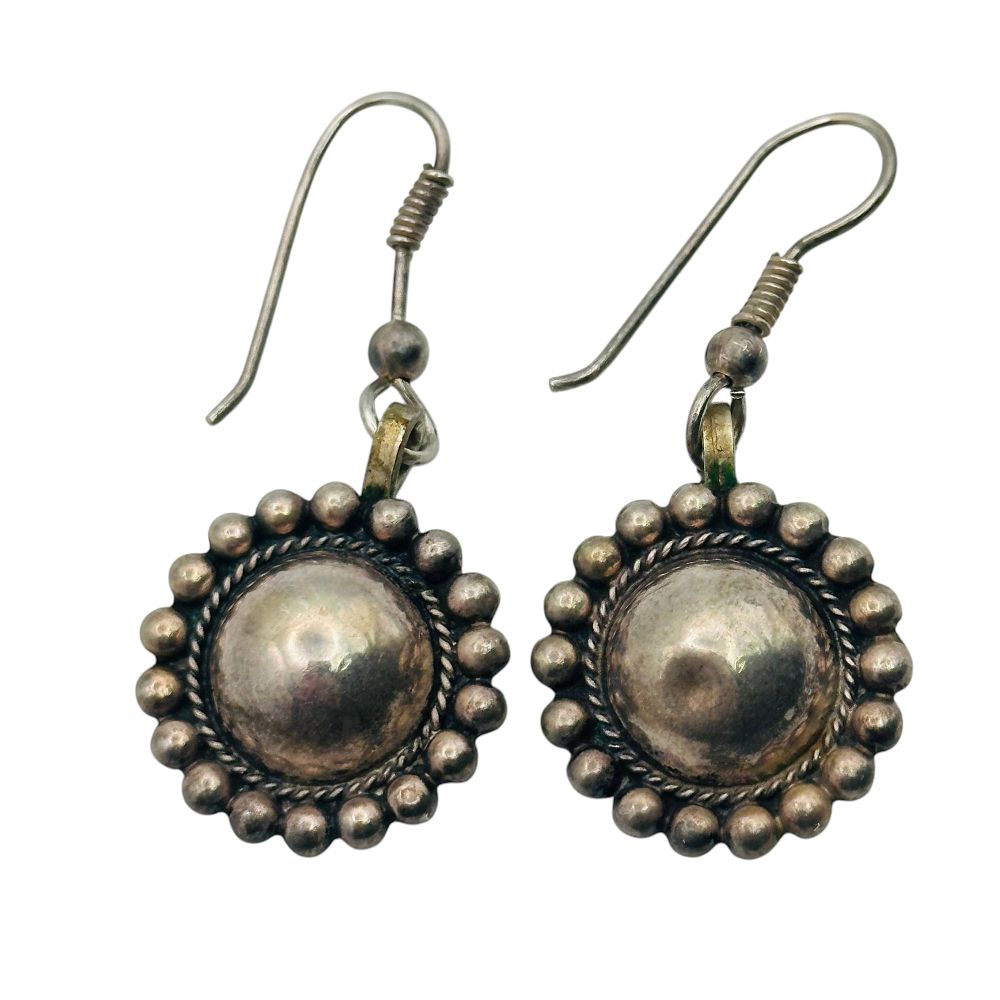 Lot 5: Alpaca Mexico Flower Earrings
