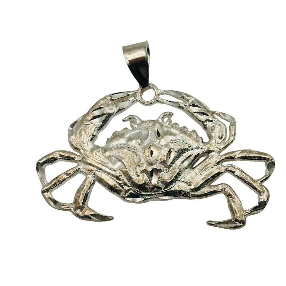 Lot 8: Signed Sterling Crab Pendant
