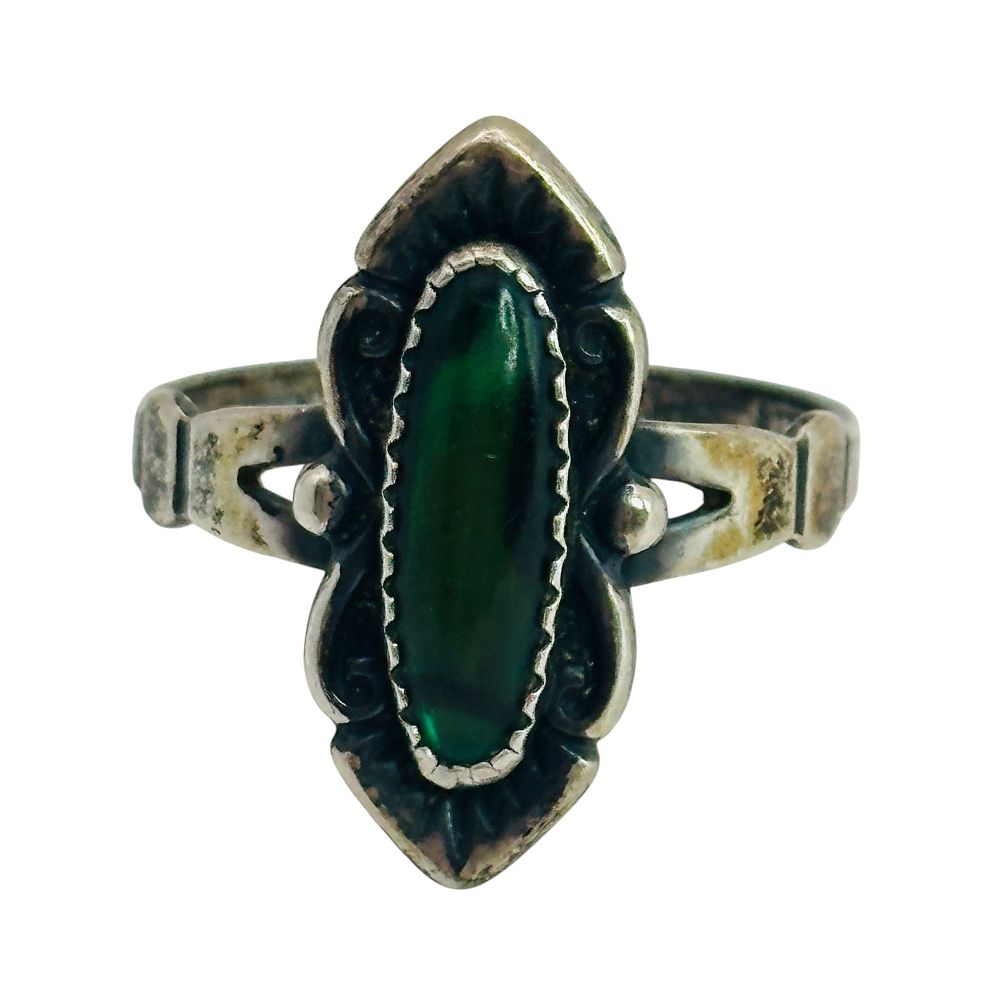 Lot 21: Wheeler Manufacturing Company Sterling Abalone Ring Sz 9