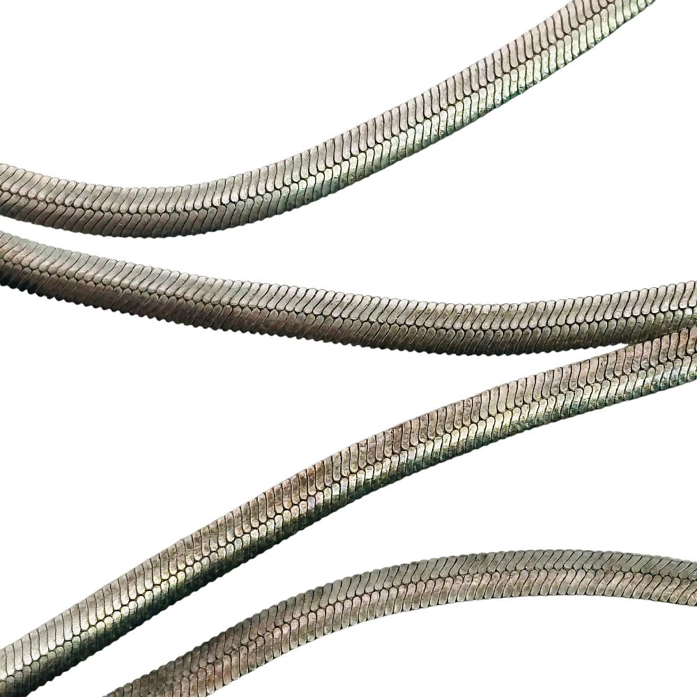 Lot 41: Italy Sterling Flat Snake Chain Necklace