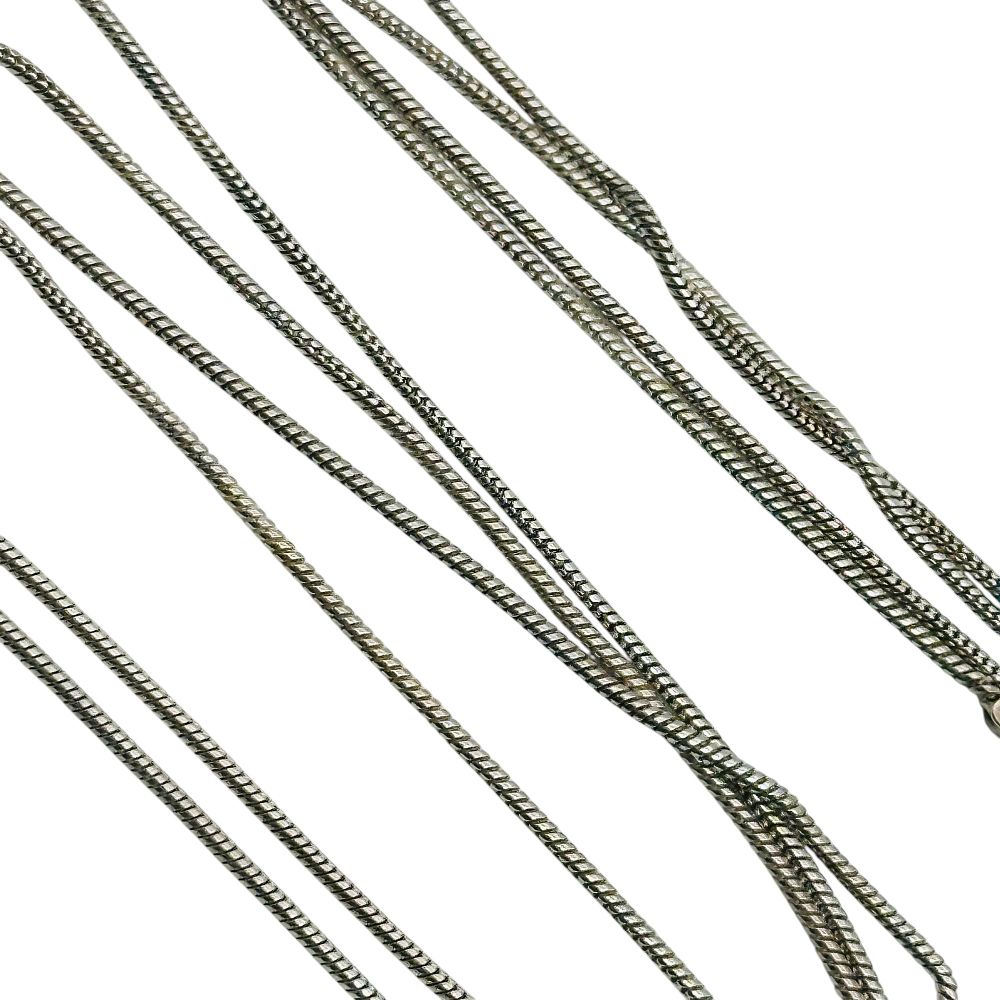 Lot 55: Sterling Round Snake Chain Necklace