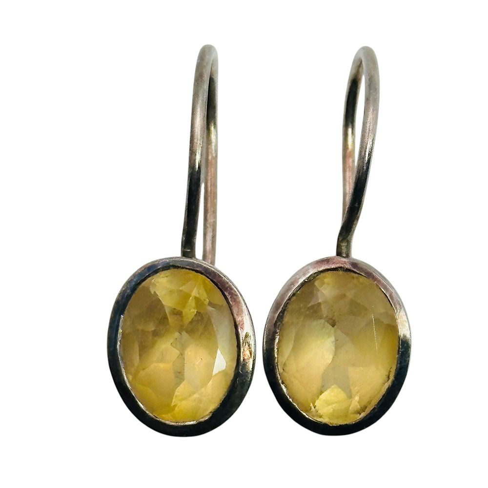 Lot 59: Sterling Citrine Earrings