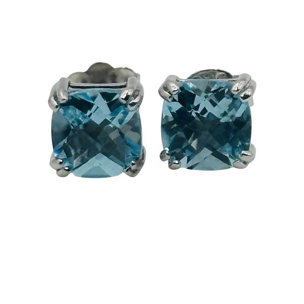 Lot 64: Sterling Topaz Earrings
