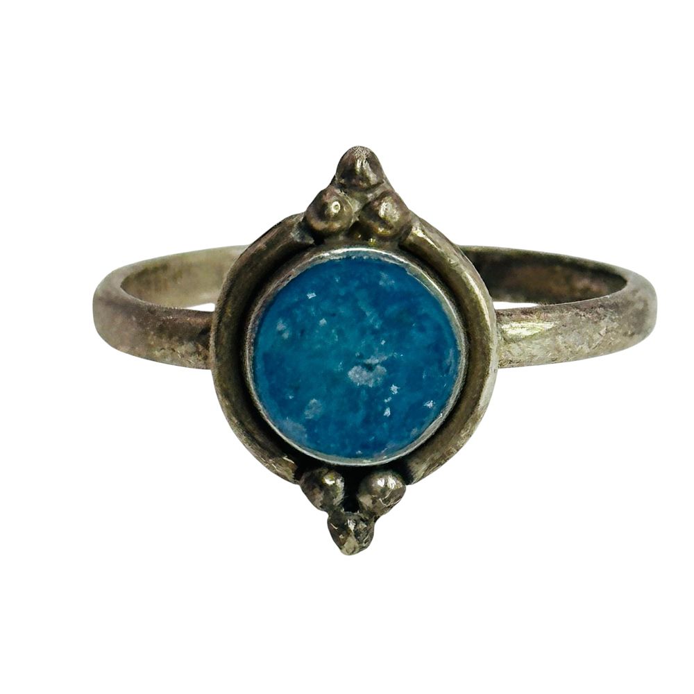 Lot 100: Sterling Druzy Quartz Ring Sz 6