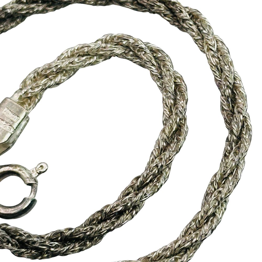Lot 110: Italy Sterling Twisted Wheat Chain Bracelet