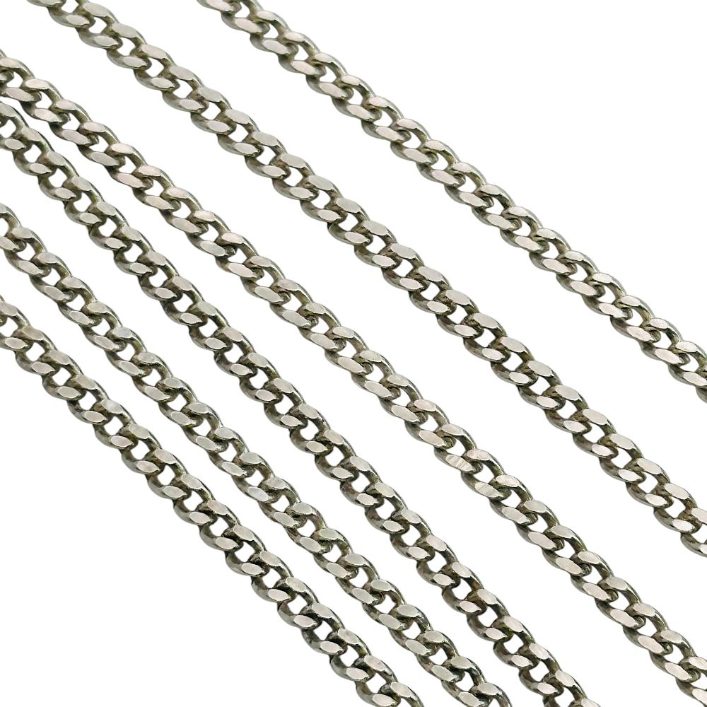 Lot 113: Sterling Curb Chain Necklace