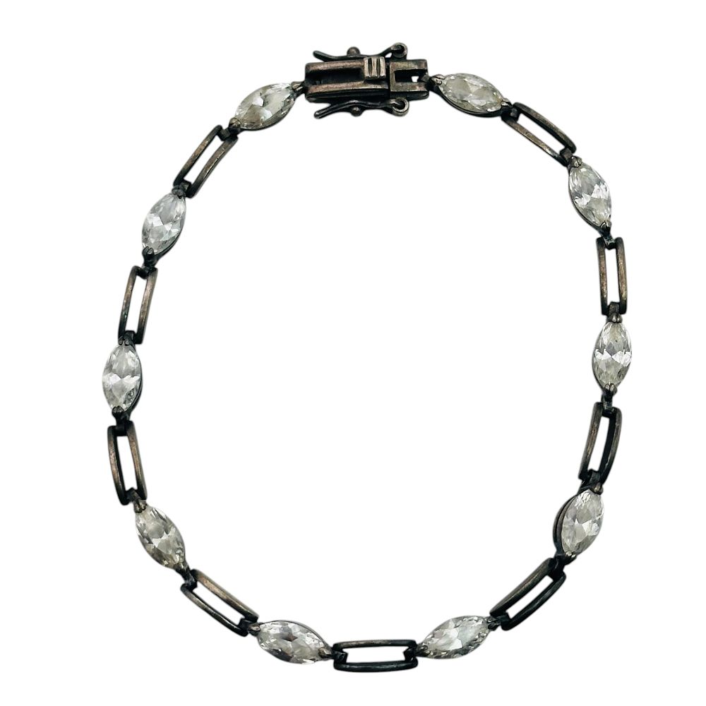 Lot 124: Ross Simon Sterling Marquise Cut Bracelet