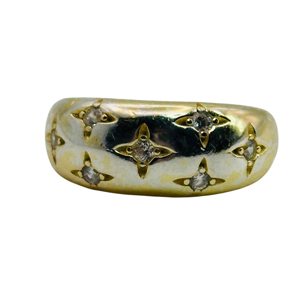 Lot 128: Signed Sterling Star Ring Sz 6