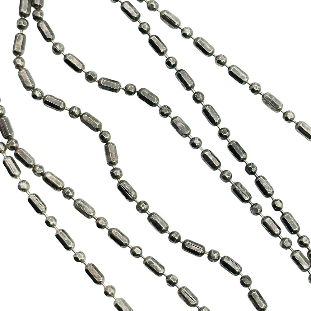 Lot 135: Signed Italy Sterling Bead Chain Necklace