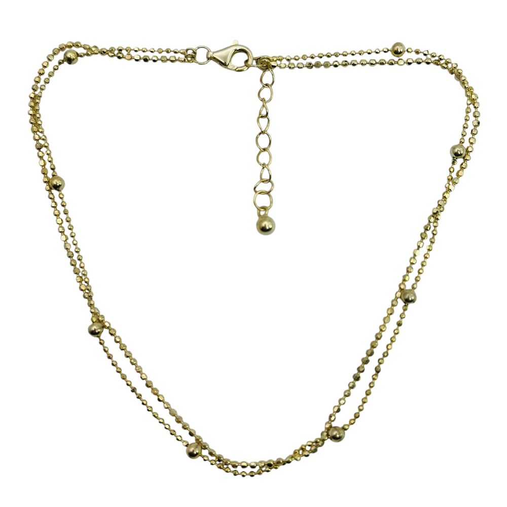 Lot 141: Sterling Bead Chain Adjustable Bracelet