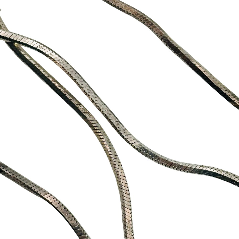 Lot 144: Signed Italy Sterling Round Snake Chain Necklace