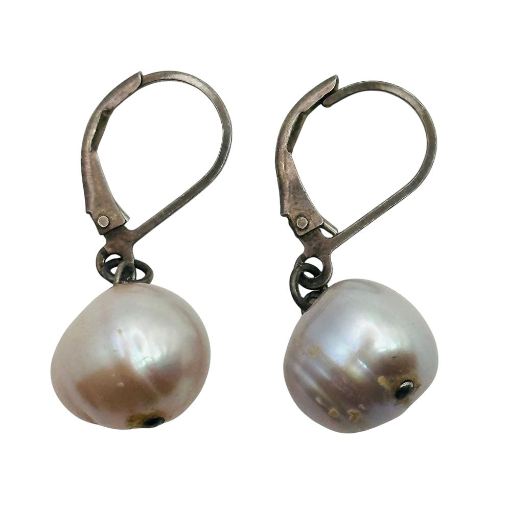 Lot 148: Sterling Pearl Jacket Earrings