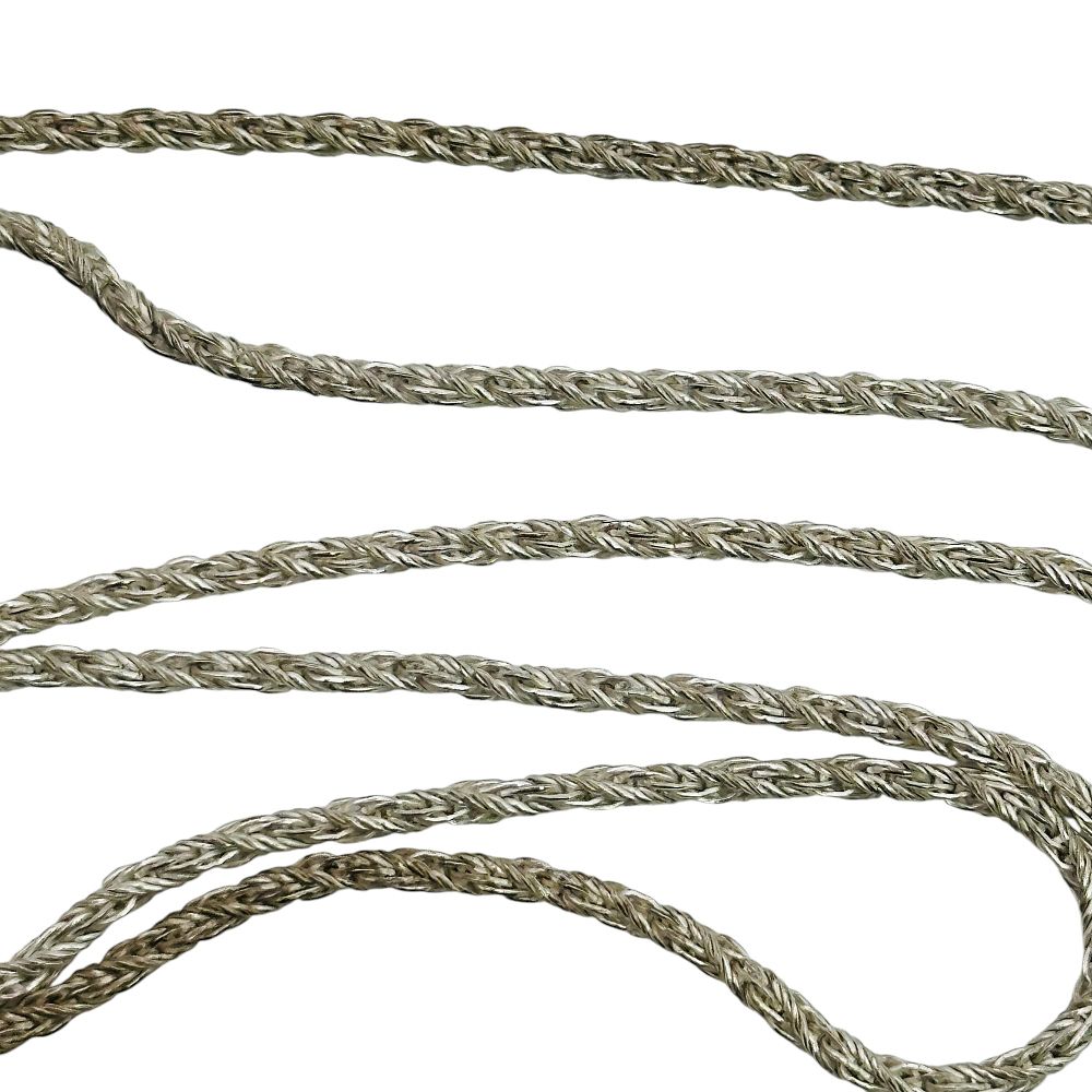 Lot 155: Signed Italy Sterling Wheat Chain Necklace