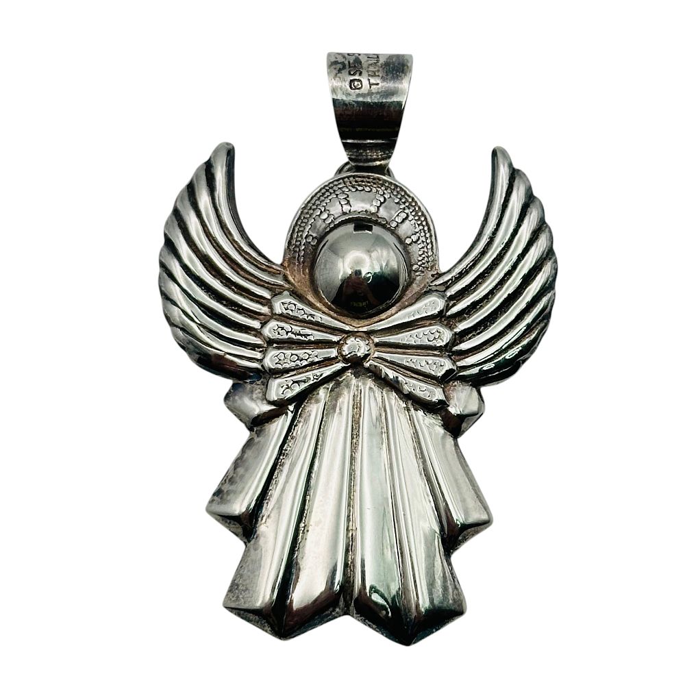 Lot 173: Sterling Angel Pendant