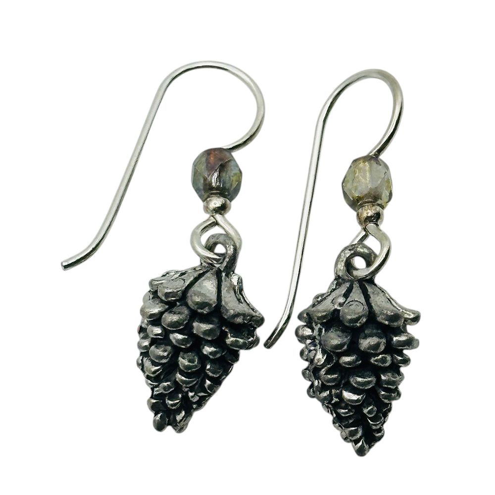 Lot 182: Sterling Pinecone  Earrings
