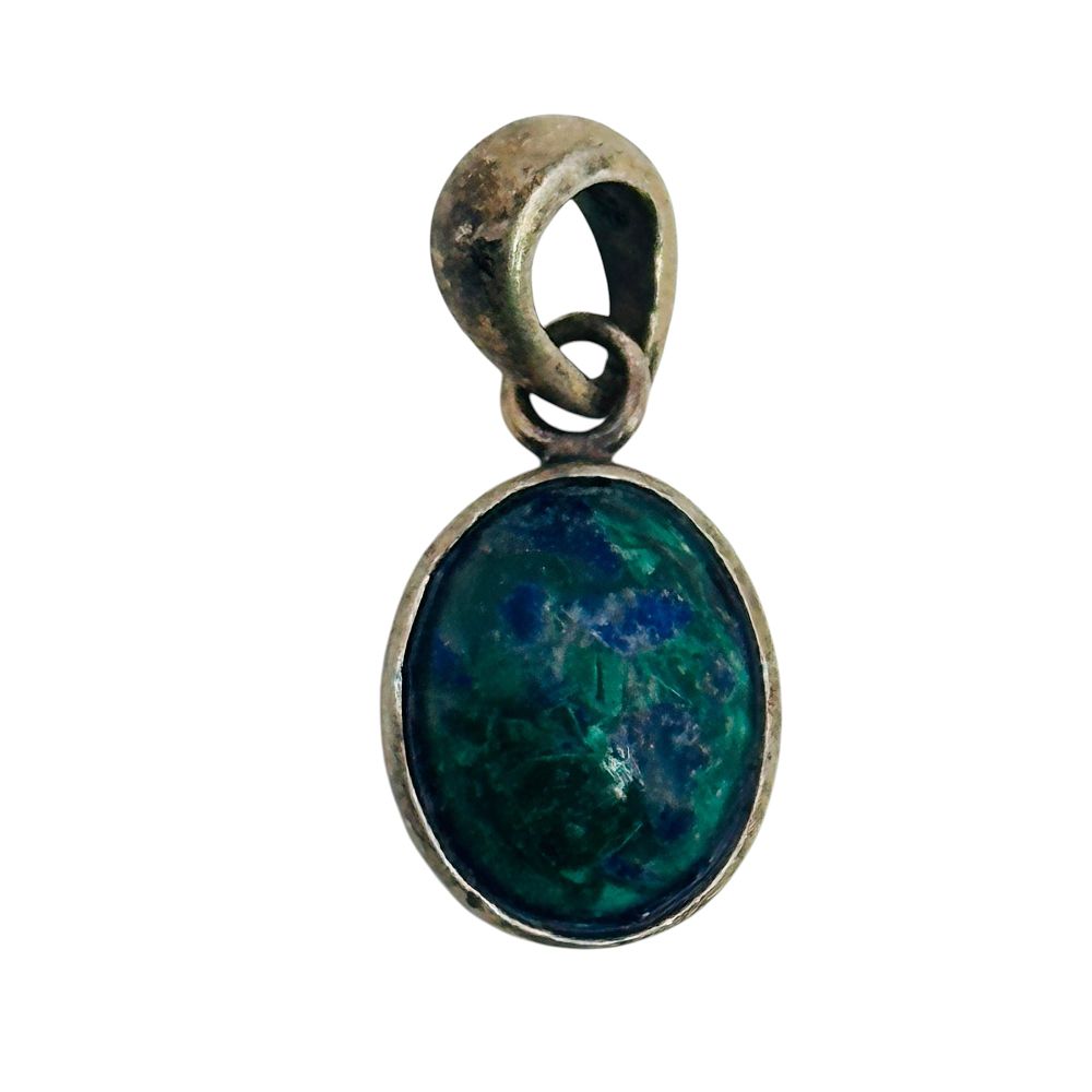 Lot 220: Sterling Lapis Lazuli Turquoise Pendant