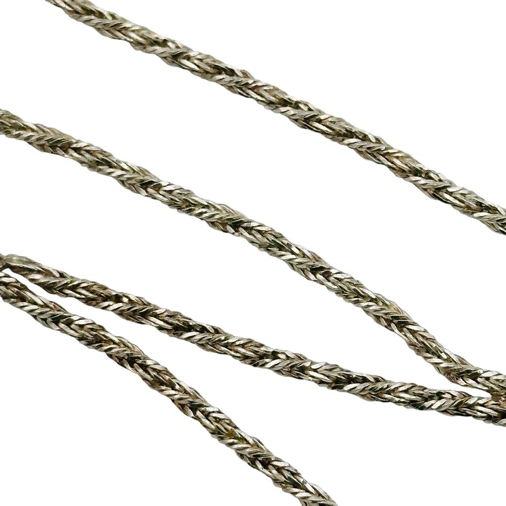 Lot 228: Signed Italy Sterling Wheat Chain Necklace