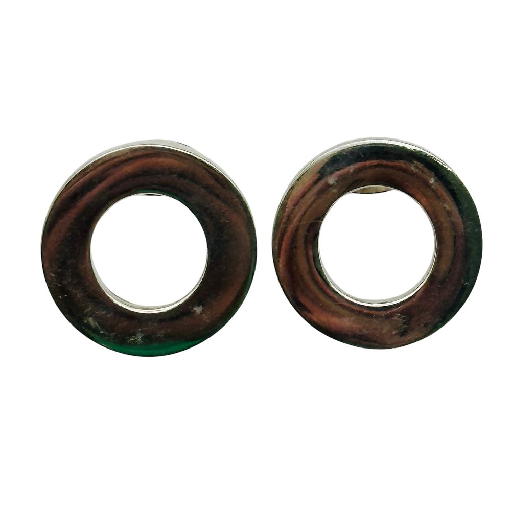 Lot 229: Sterling Round Cut Out Earrings