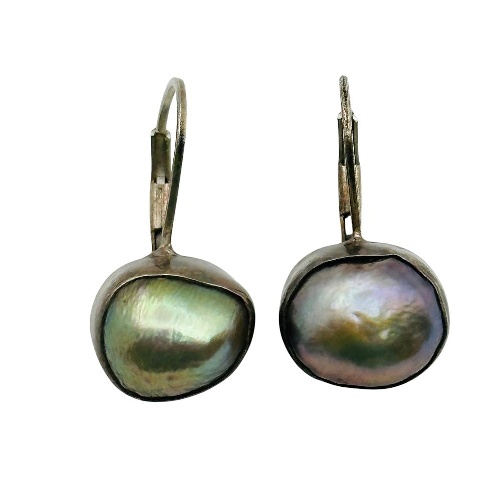 Lot 231: Polenova Sterling Abalone Earrings