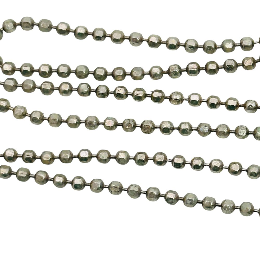 Lot 232: Italy Sterling Bead Chain Necklace