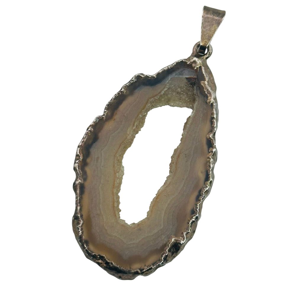 Lot 265: Sterling Agate Cut Out Center Pendant