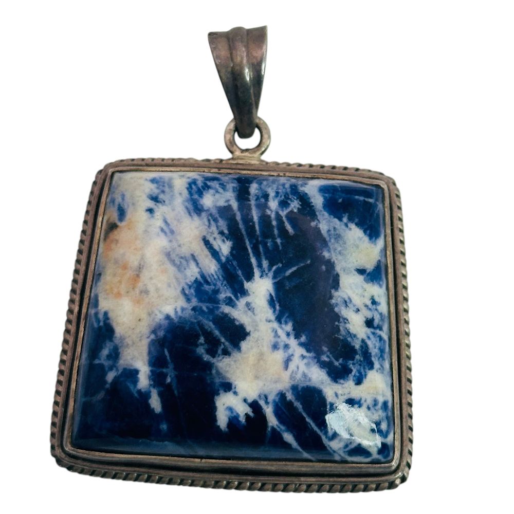 Lot 290: Sterling Sodalite Pendant