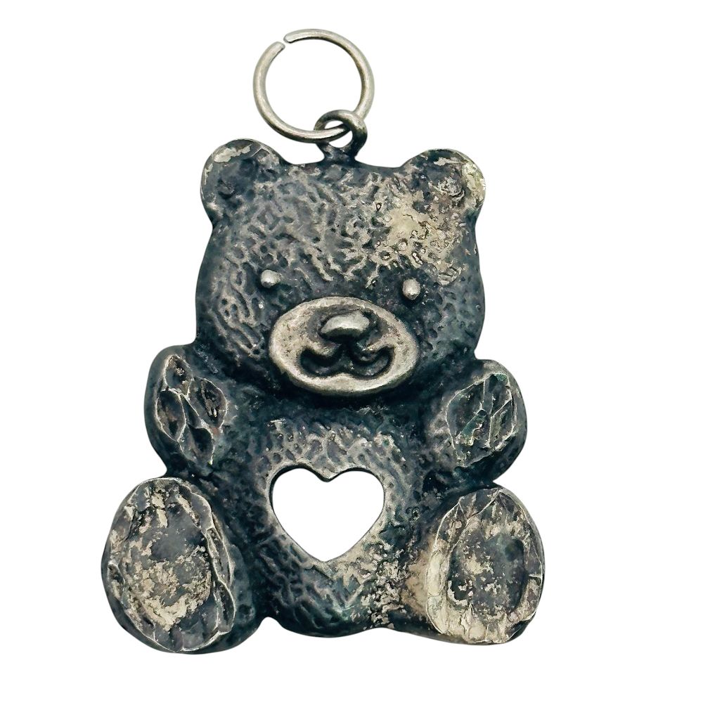 Lot 292: Sterling Teddy Bear Pendant