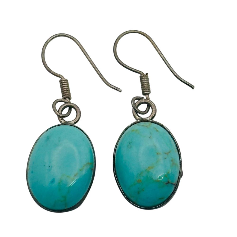 Lot 300: Sterling Turquoise Earrings