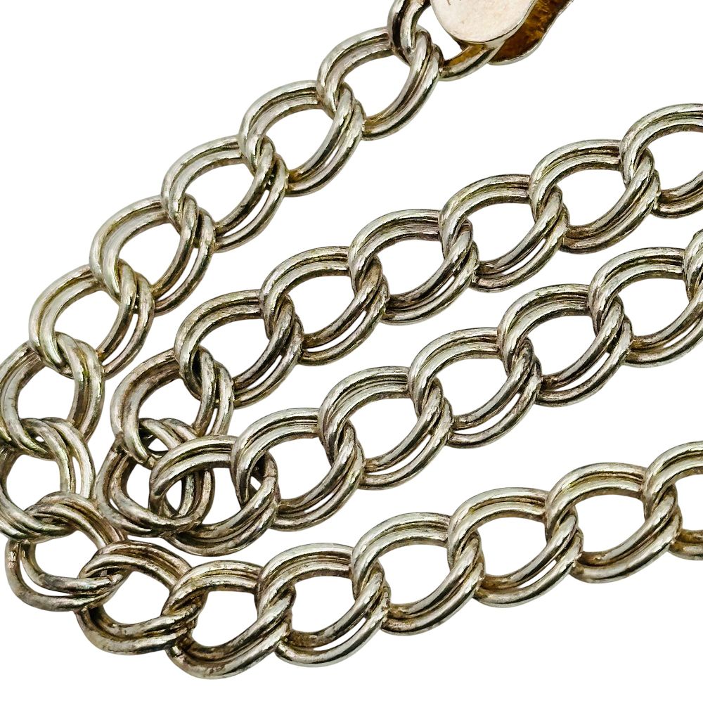 Lot 303: Italy Sterling Curb Chain Bracelet