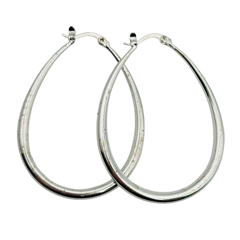 Lot 314: Sterling Hoop Earrings