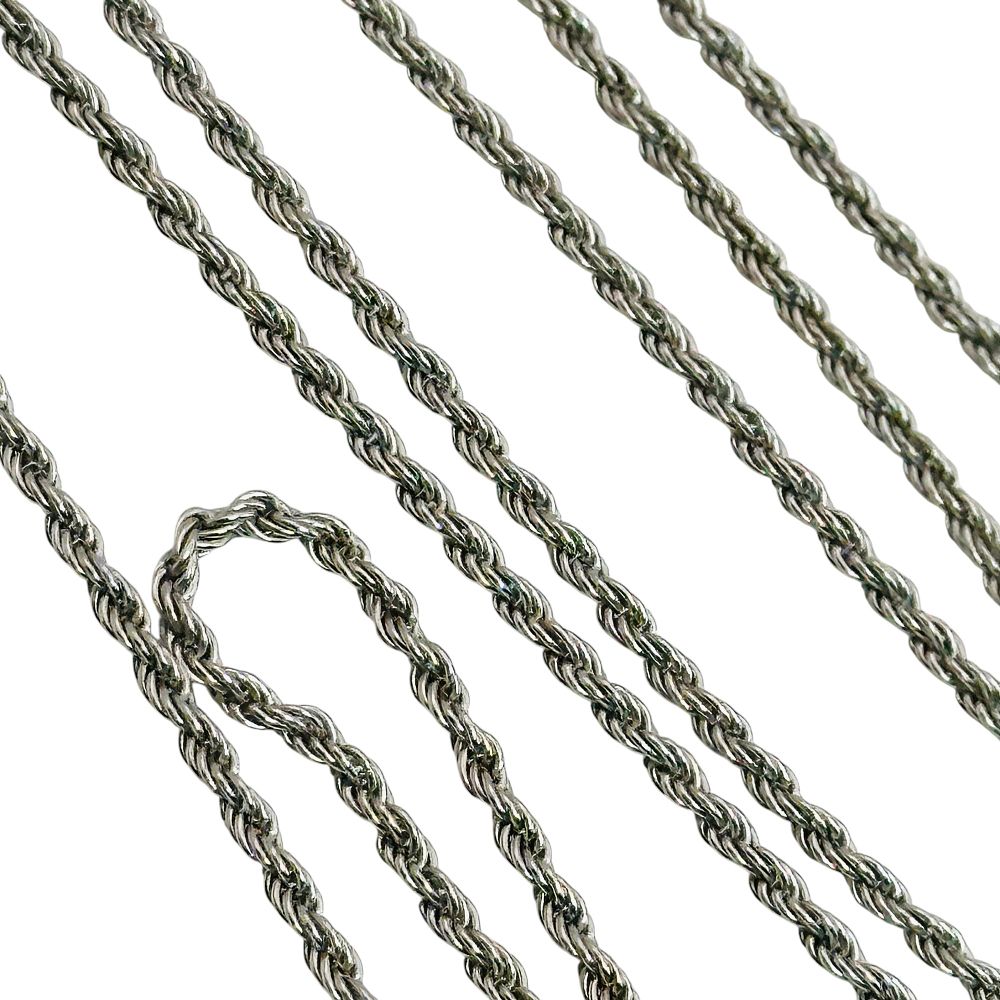 Lot 324: KA 1772 Italy Sterling Rope Chain Necklace
