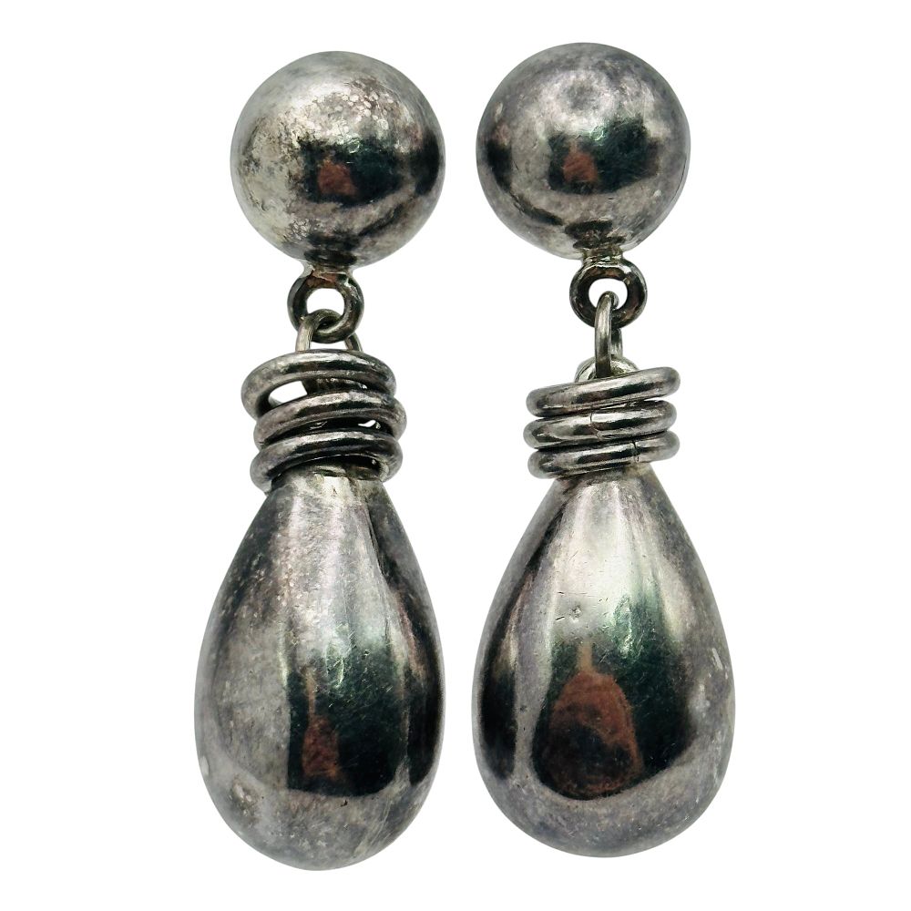 Lot 334: Sterling Dangle Earrings