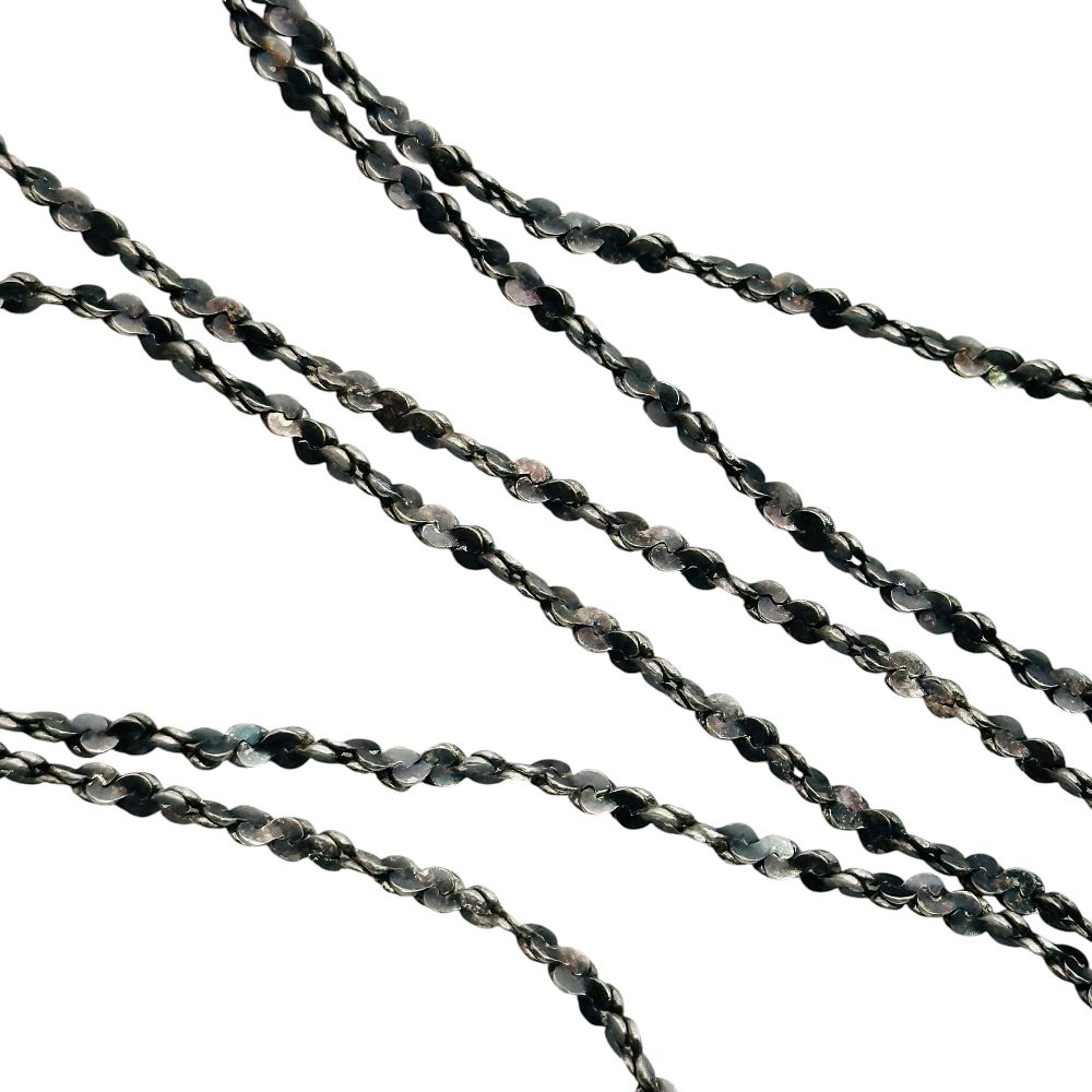 Lot 342: Signed Italy Sterling Twisted S Chain Necklace