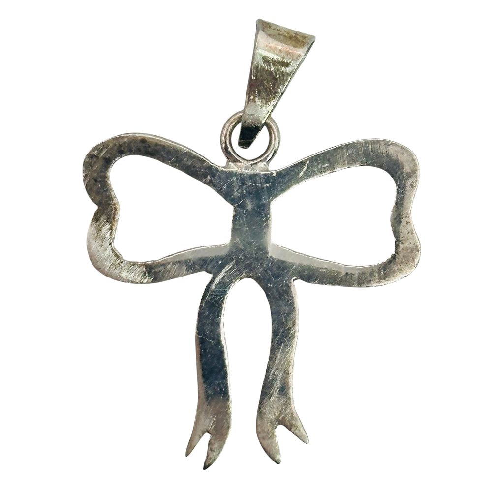 Lot 349: Taxco Mexico Sterling Bow Pendant