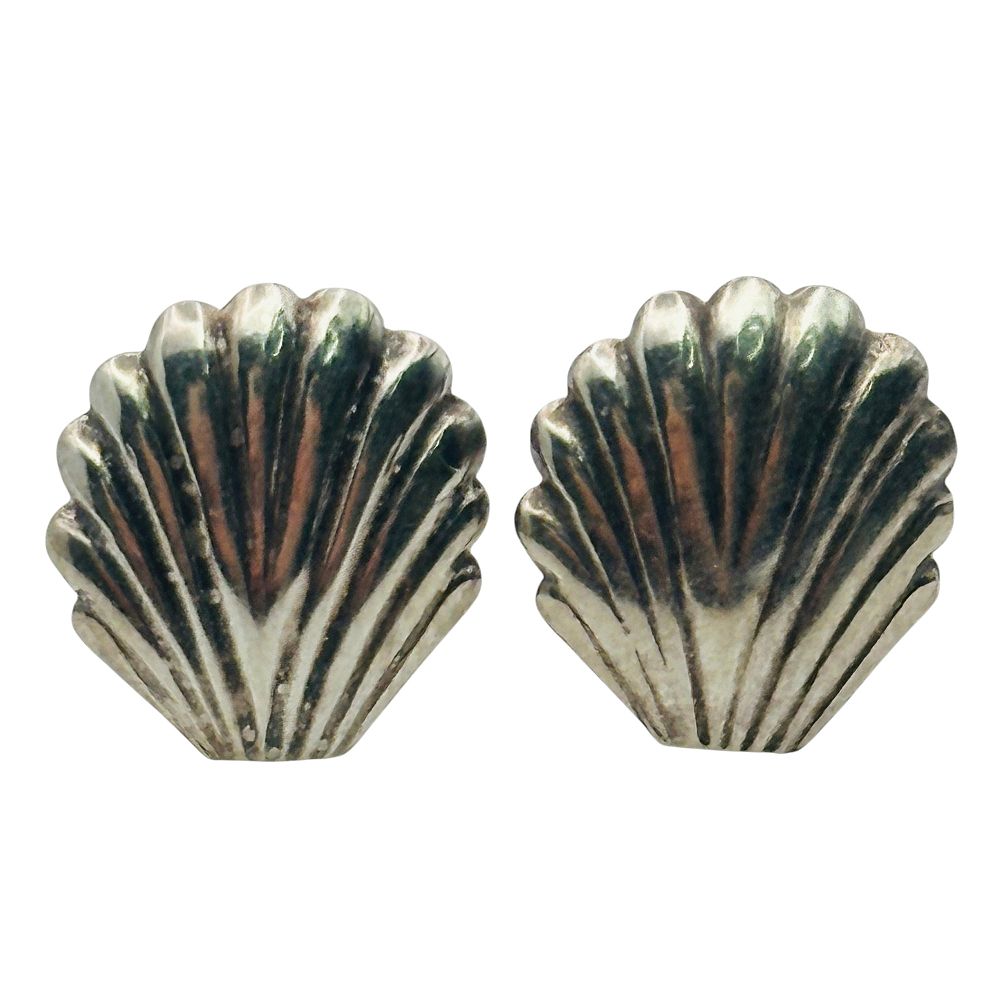 Lot 366: Sterling Shell Earrings