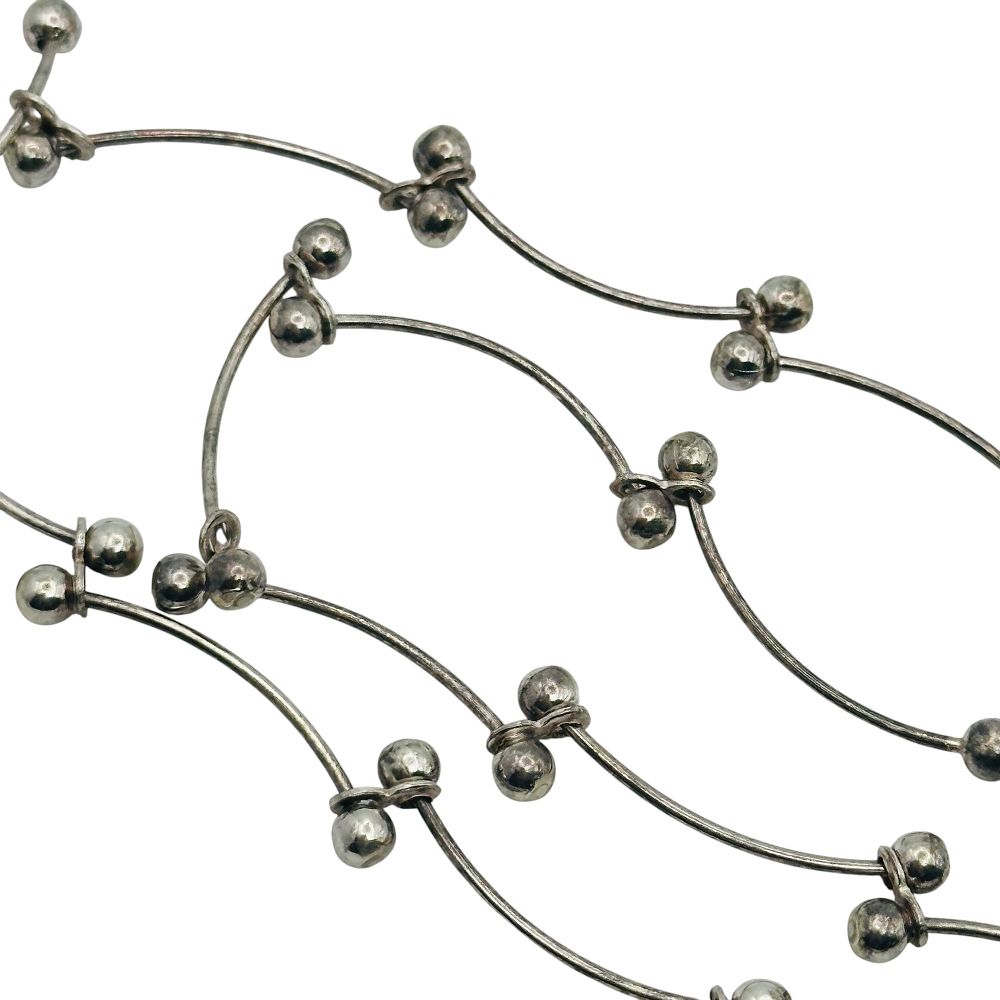 Lot 373: Sterling Adjustable Curved Chain Necklace
