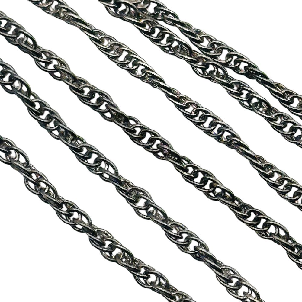 Lot 387: Signed Sterling Twisted Curb Chain Necklace