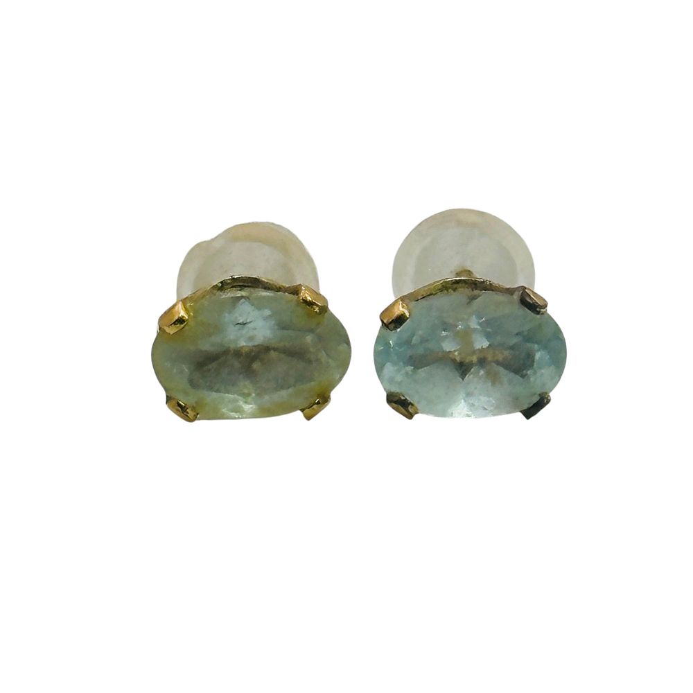Lot 394: Sterling Topaz Earrings