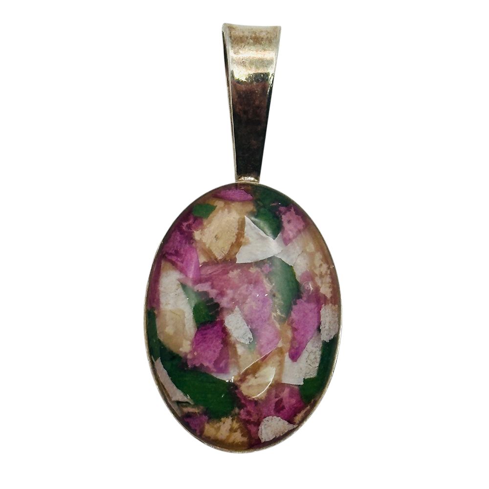 Lot 395: Kabana Sterling Glass Mosaic Pendant