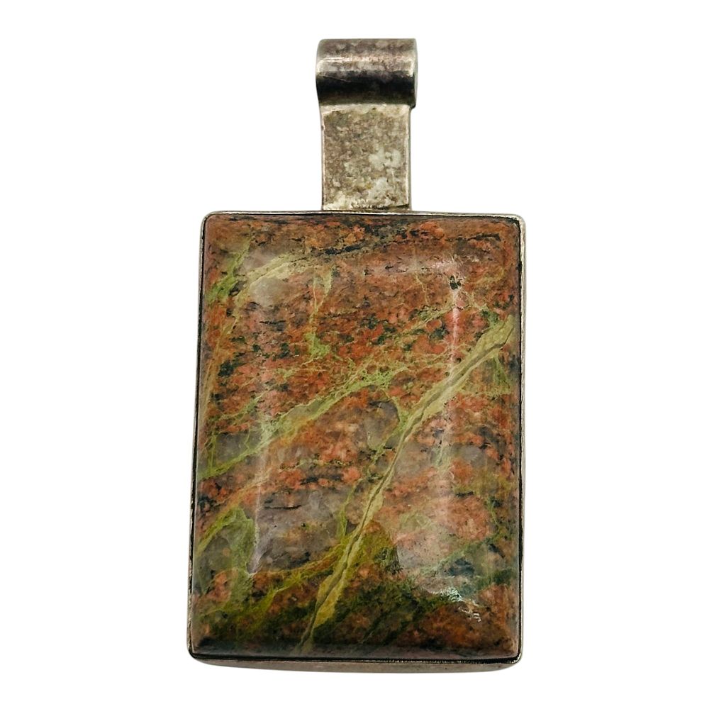 Lot 399: Sterling Jasper Pendant