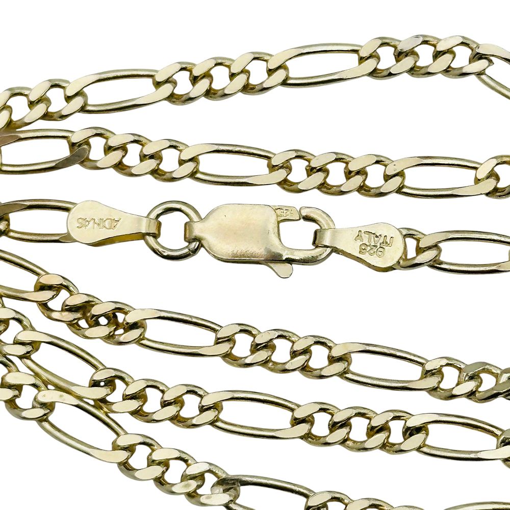 Lot 431: Signed Italy  Sterling Figaro Chain Anklet