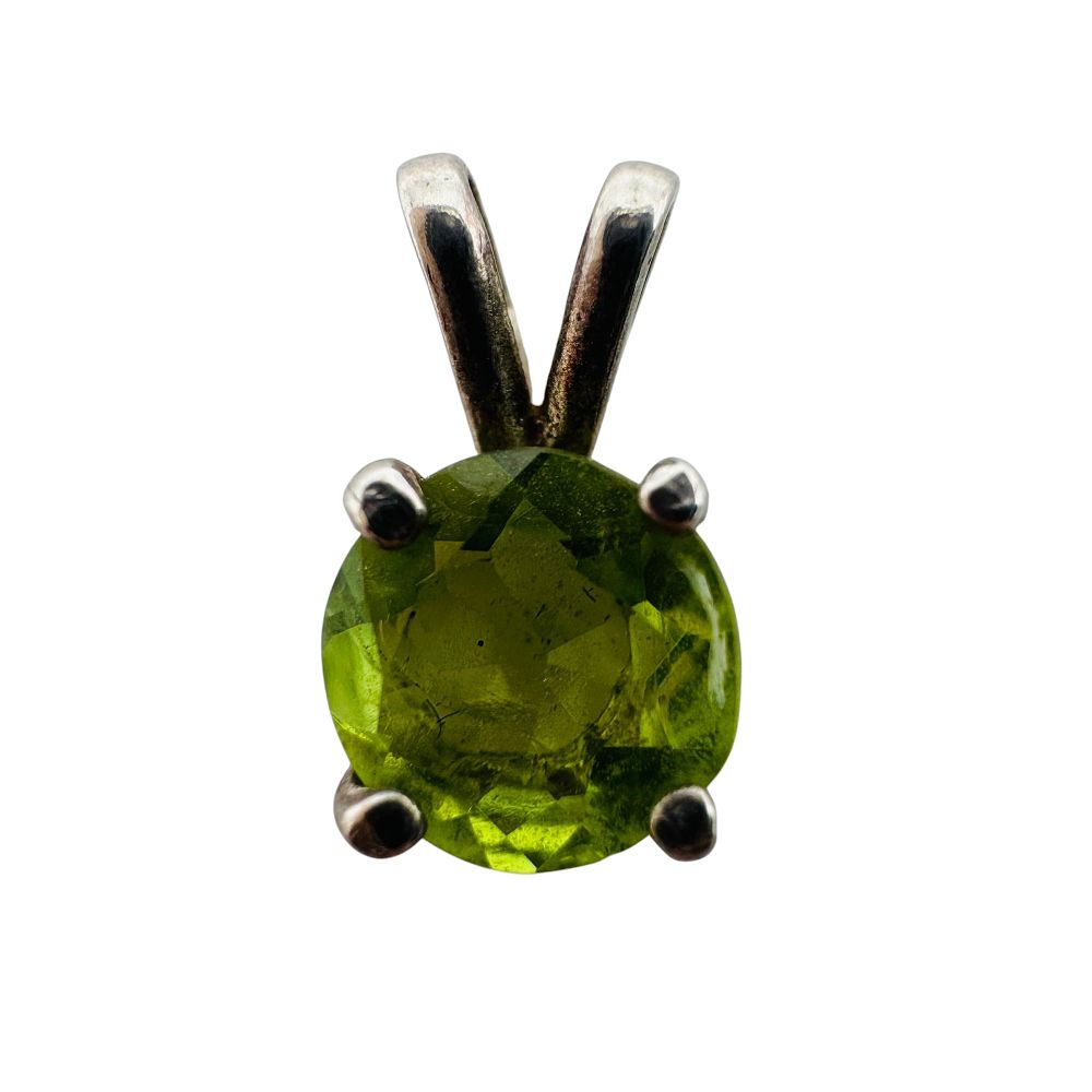 Lot 460: Sterling Peridot Pendant