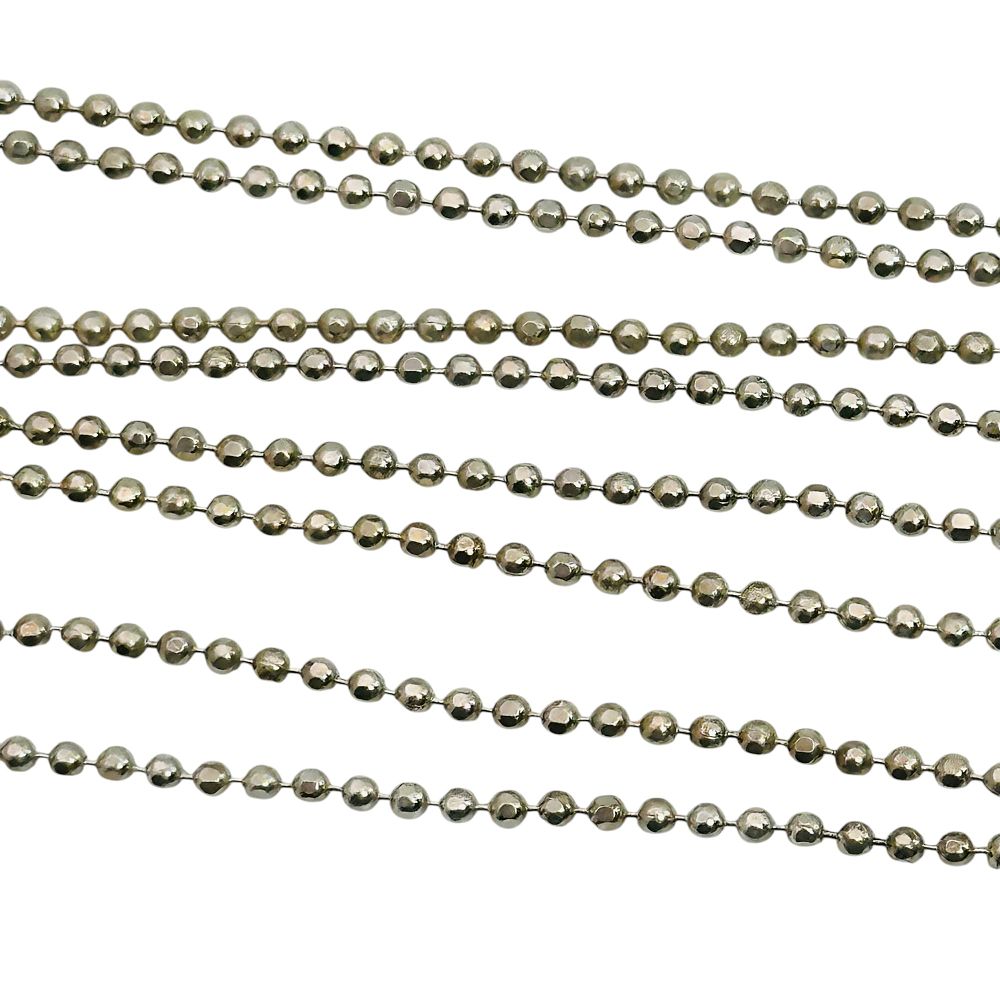 Lot 466: Sterling Bead Chain Necklace