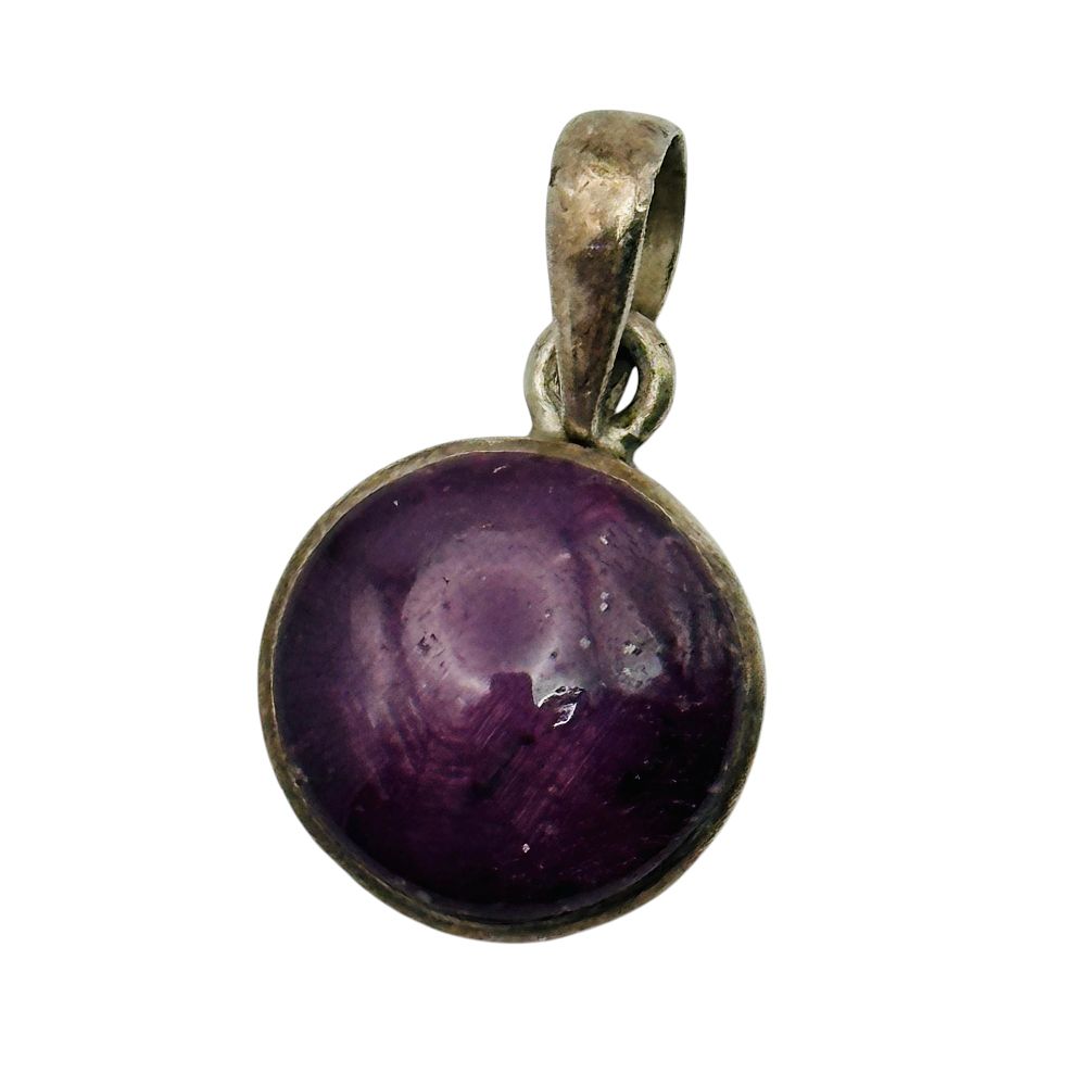 Lot 473: Sterling Star Ruby Pendant