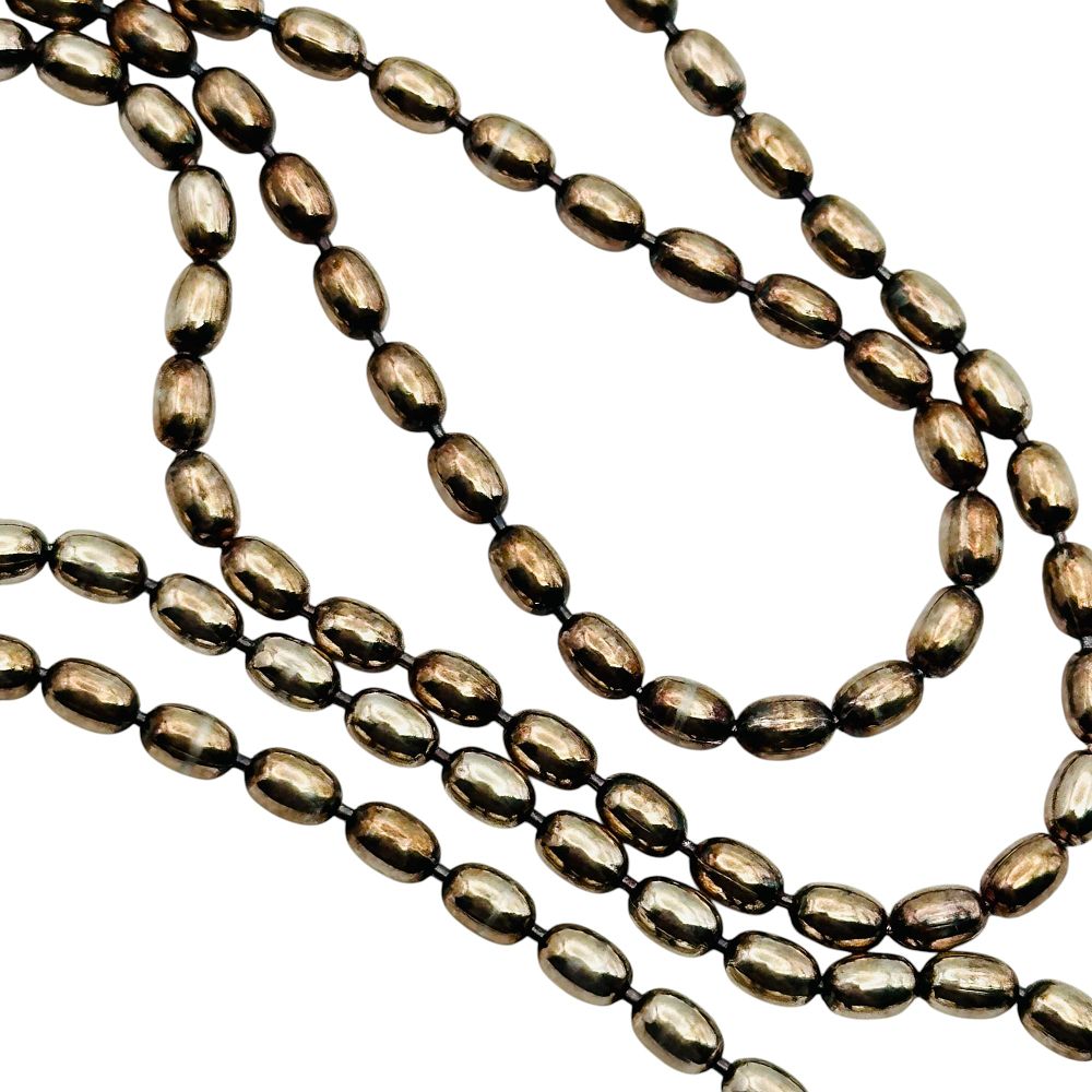 Lot 477: Italy Sterling Bead Chain Necklace